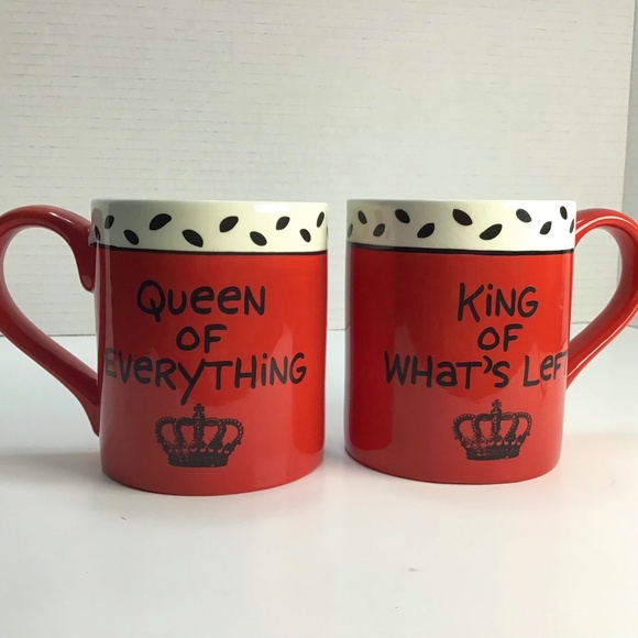 Our Name is Mud Set of 2 Mugs by Lorrie Veasey King and  Queen Themed - Picture 1 of 8